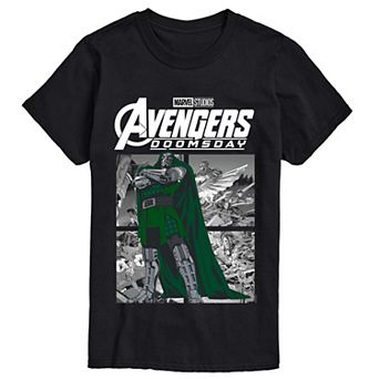 Men's Marvel Avengers: Doctor Doom Comic Panels Short Sleeve Graphic Tee