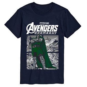 Men's Marvel Avengers: Doctor Doom Comic Panels Short Sleeve Graphic Tee