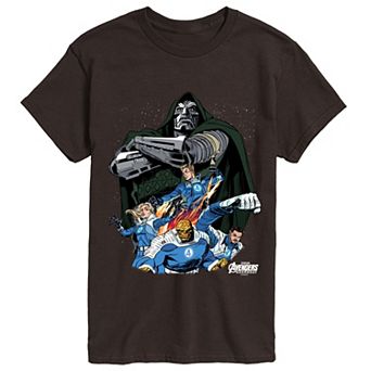 Men's Marvel Avengers: Doctor Doom vs. The Fantastic Four Short Sleeve Graphic Tee