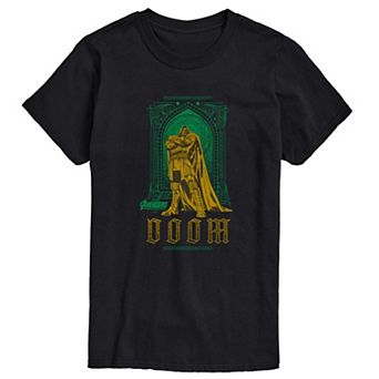 Men's Marvel Avengers: Doomsday Doctor Doom Vintage Gothic Short Sleeve Graphic Tee