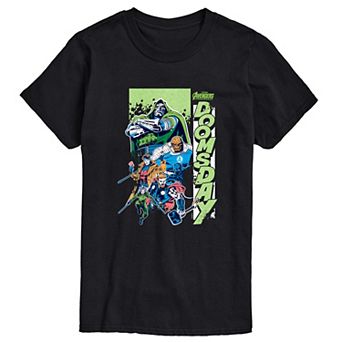 Men's Marvel Avengers: Doomsday Comic Character Collage Short Sleeve Graphic Tee
