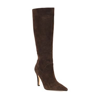 Nine West Korin Women's Suede Knee-High Pointed Toe Dress Boots