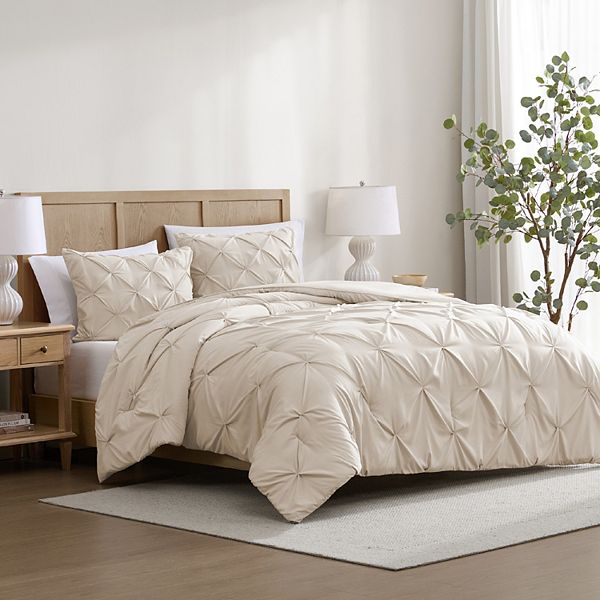 Swift Home Pintuck Comforter Set with Shams
