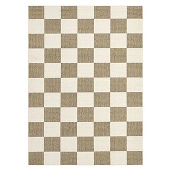 Checkerboard Area Rug Washable Non-Slip Stain-Resistant Carpet for Living Room Bedroom Kitchen