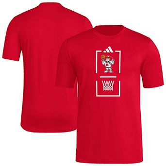 Men's adidas Scarlet Nebraska Huskers On-Court Pregame T-Shirt