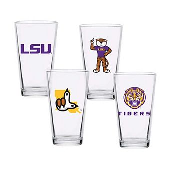LSU Tigers 16oz. Collector Pint Glass Four-Piece Set