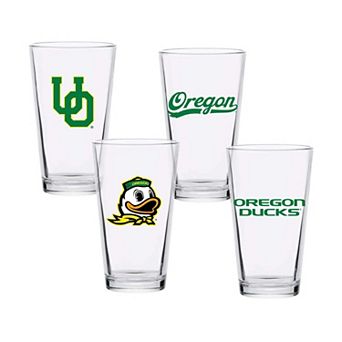 Oregon Ducks 16oz. Collector Pint Glass Four-Piece Set