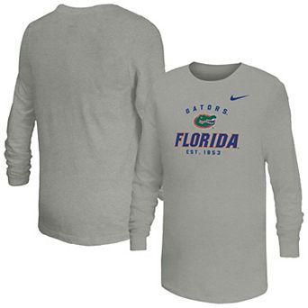 Youth Nike Gray Florida Gators Legend Dri-FIT Long Sleeve T-Shirt