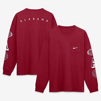Men's Nike Crimson Alabama Crimson Tide Academic Long Sleeve Pocket T-Shirt