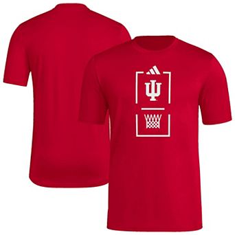Men's adidas Crimson Indiana Hoosiers On-Court Pregame T-Shirt