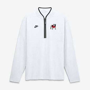 Men's Nike White Georgia Bulldogs Courtside Victory Dri-FIT Half-Zip Pullover