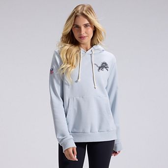 Women's Nike Silver Detroit Lions 2026 Rivalries Collection Standard Issue Sideline Pullover Hoodie