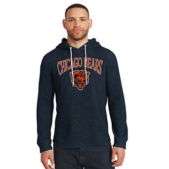 Men's Darius Rucker Collection by Fanatics Navy Chicago Bears Waffle Knit Hooded Tri-Blend Long Sleeve T-Shirt