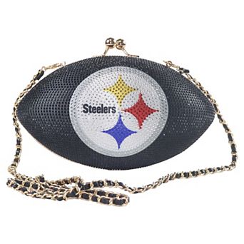 Women's Cuce Pittsburgh Steelers Team Color Crystal Football Purse