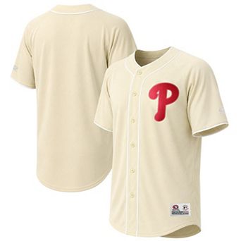 Men's Stitches Cream Philadelphia Phillies Fashion Jersey