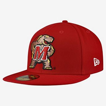 Men's New Era Red Maryland Terrapins Core 59FIFTY Fitted Hat