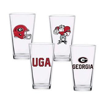 Georgia Bulldogs 16oz. Collector Pint Glass Four-Piece Set