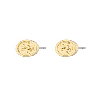 Women's LUV AJ Gold San Francisco 49ers Logo Stud Earrings