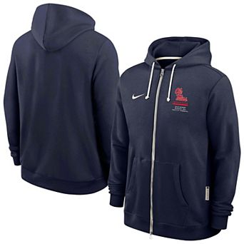 Men's Nike Navy Ole Miss Rebels 2026 Sideline Dri-FIT Full-Zip Hoodie
