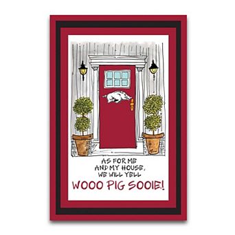 Arkansas Razorbacks As For Me 12" x 18" Garden Flag