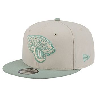 Men's New Era Cream/Light Green Jacksonville Jaguars Color Pack Two-Tone 9FIFTY Snapback Hat