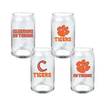 Indigo Falls Clemson Tigers Core Collectors Glass Can 4-Pack Set