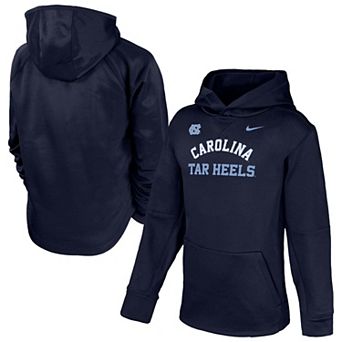 Youth Nike Navy North Carolina Tar Heels Arched Therma-FIT Hoodie