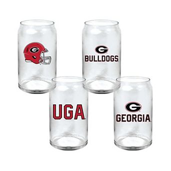 Indigo Falls Georgia Bulldogs Core Collectors Glass Can 4-Pack Set