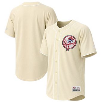Men's Stitches Cream New York Yankees Fashion Jersey
