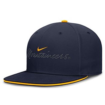 Men's Nike Navy West Virginia Mountaineers Dri-FIT Primetime Script Fitted Hat