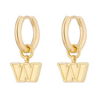 LUV AJ Washington Commanders Logo Charm Huggie Earrings