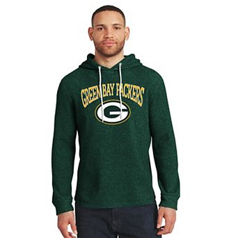 Men's Darius Rucker Collection by Fanatics Green Green Bay Packers Waffle Knit Hooded Tri-Blend Long Sleeve T-Shirt