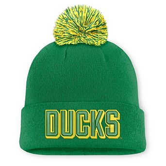 Unisex Nike Green Oregon Ducks Letter Mascot Knit Hat with Pom