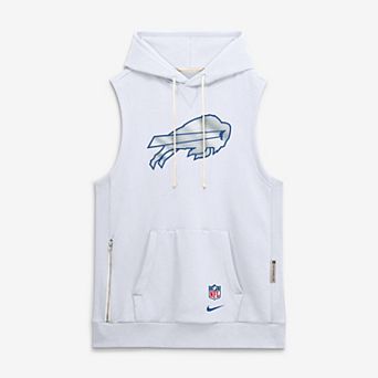 Men's Nike White Buffalo Bills Rivalries Collection Sideline Sleeveless Fleece Hoodie