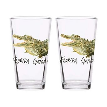 Indigo Falls Florida Gators Laura Wilcox Mascot Pint Glass Set of 2