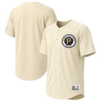 Men's Stitches Cream Pittsburgh Pirates Fashion Jersey