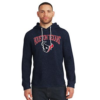 Men's Darius Rucker Collection by Fanatics Navy Houston Texans Waffle Knit Hooded Tri-Blend Long Sleeve T-Shirt