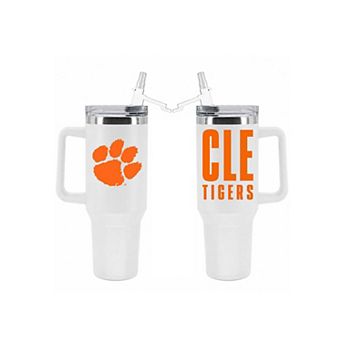 The Memory Company Clemson Tigers 40oz. Stainless Steel Tumbler with Flip Straw
