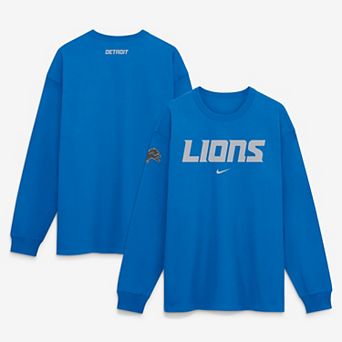 Men's Nike Blue Detroit Lions 2026 Rivalries Collection Max90 Long Sleeve T-Shirt