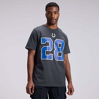 Men's Nike Jonathan Taylor Anthracite Indianapolis Colts 2026 Rivalries Collection Player Name & Number T-Shirt