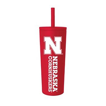 Nebraska Huskers 24oz. No Spill Straw Tumbler