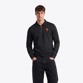 Men's Fanatics Black New York Mets Subway Series Quarter-Zip Polo