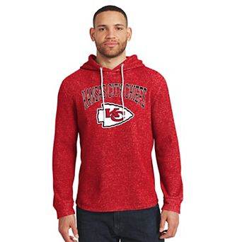 Men's Darius Rucker Collection by Fanatics Red Kansas City Chiefs Waffle Knit Hooded Tri-Blend Long Sleeve T-Shirt