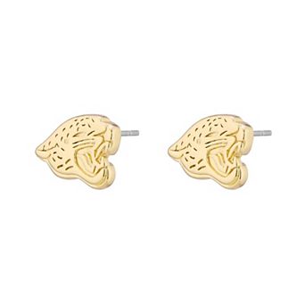 Women's LUV AJ Gold Jacksonville Jaguars Logo Stud Earrings