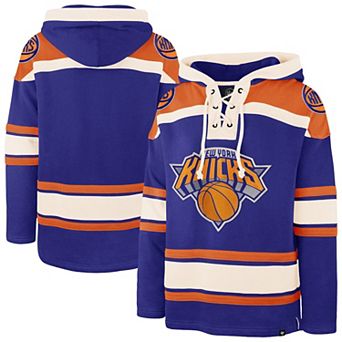 Men's '47 Blue New York Knicks Superior Lacer Hoodie