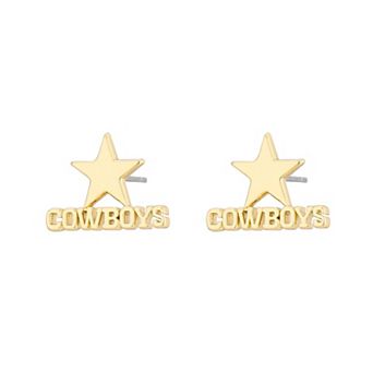 Women's LUV AJ Gold Dallas Cowboys Logo Stud Earrings
