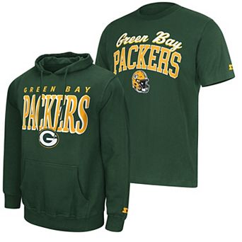 Men's Starter Green Green Bay Packers Logo T-Shirt & Hoodie Set