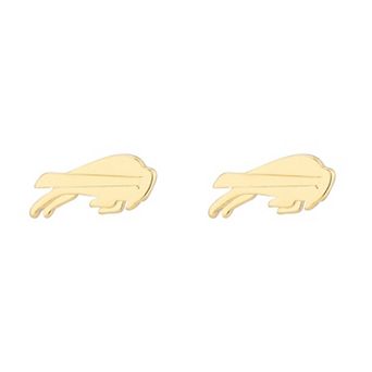 Women's LUV AJ Gold Buffalo Bills Logo Stud Earrings