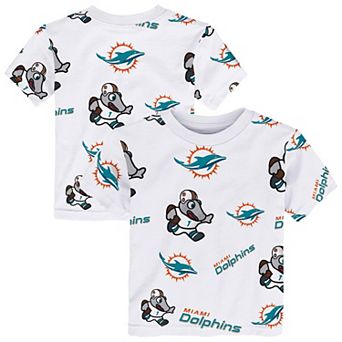 Toddler Outerstuff White Miami Dolphins Mascot Play T-Shirt