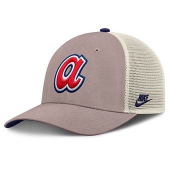 Men's Nike Khaki Atlanta Braves Rise Adjustable Trucker Hat